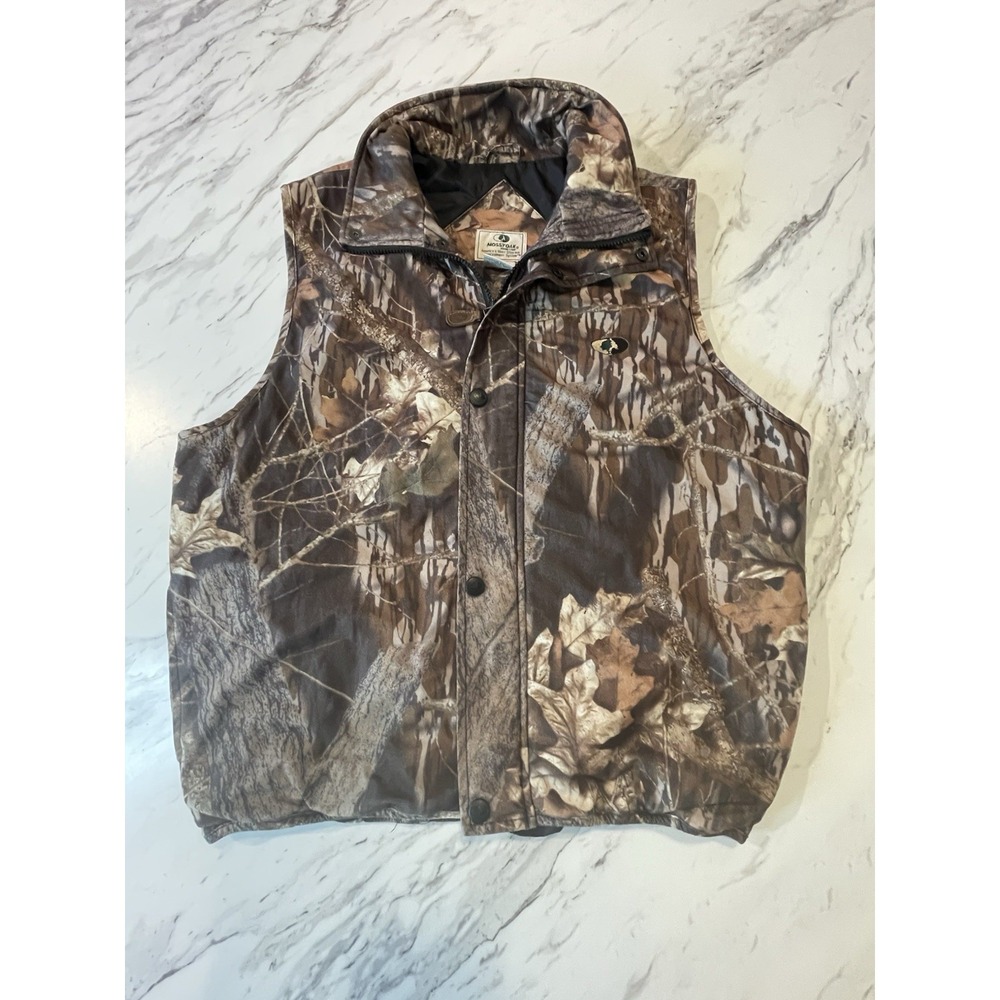 Vintage Mossy Oak Vest Chill Cutter Vest Size Large.